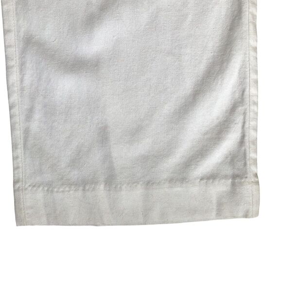 All Things Golden NWT White Linen Blend High Waist Straight Leg Trouser Pants M - Picture 7 of 13